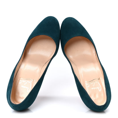 Christian Louboutin Suede Simple 85 Pumps 37 Green 2 of 8