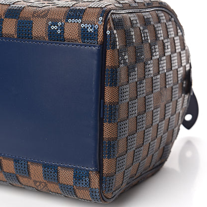 Louis Vuitton Damier Paillettes Speedy 30 Blue 10 of 10