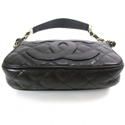 Chanel Caviar Quilted Pochette Black 4 of 9