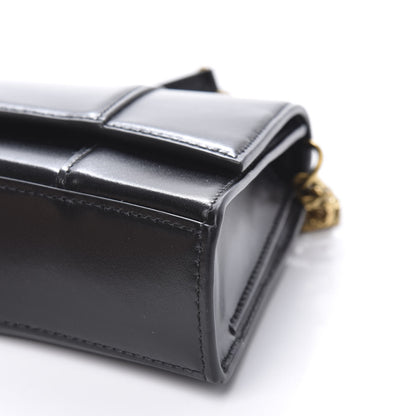 Balenciaga Shiny Box Calfskin Small Hourglass Evening Chain Bag Black 8 of 9