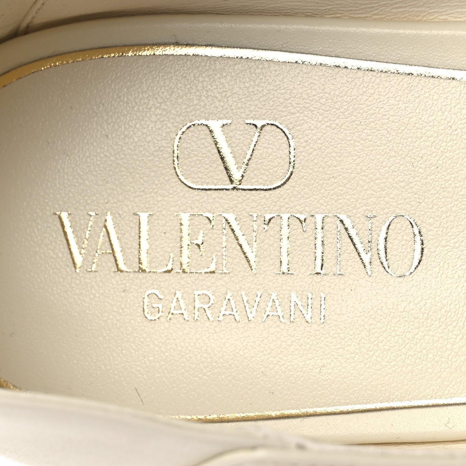 Valentino Garavani Calfskin VLogo Locker Mary Jane Ballerina Flats 39 Ivory 9 of 10