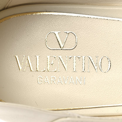 Valentino Garavani Calfskin VLogo Locker Mary Jane Ballerina Flats 39 Ivory 9 of 10