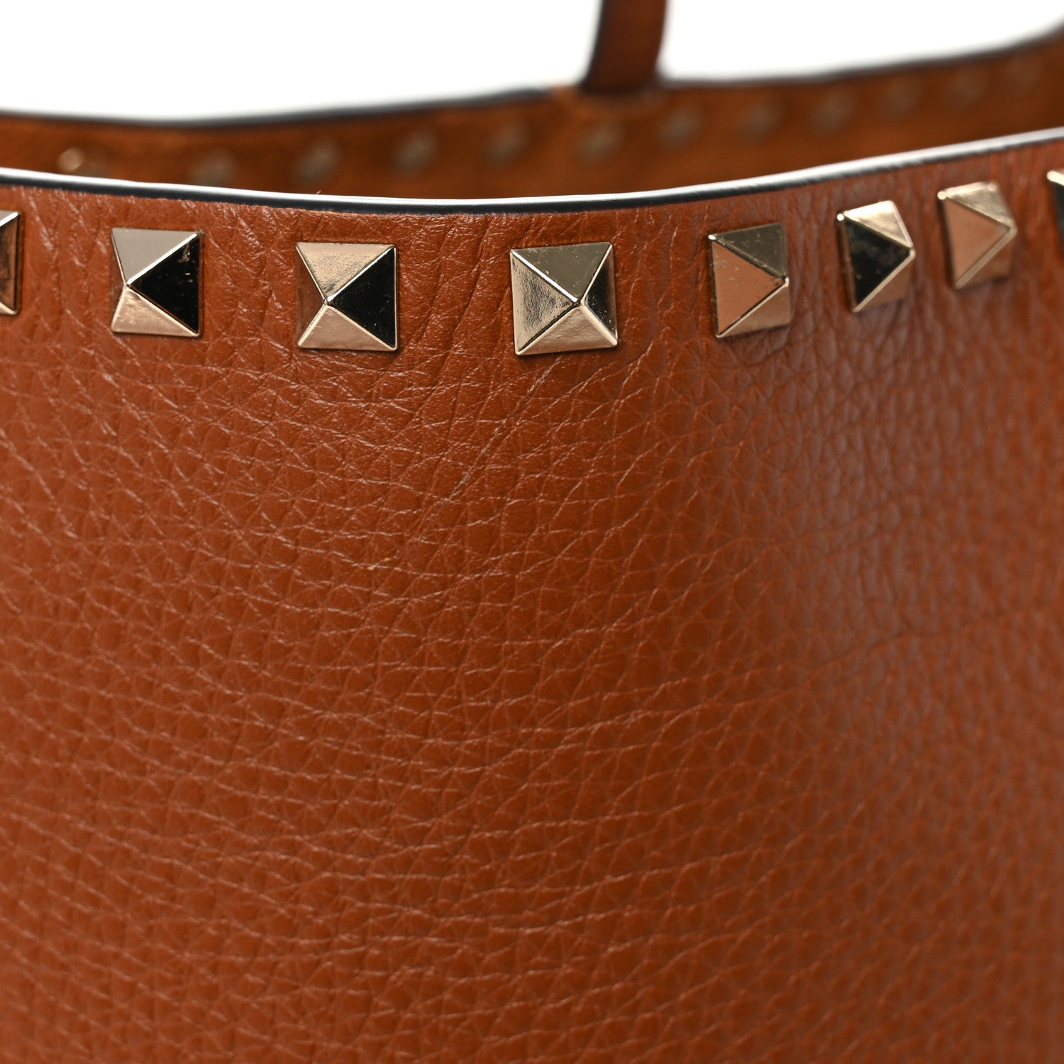 Valentino Garavani Grained Calfskin Rockstud Shoulder Tote Selleria 10 of 10