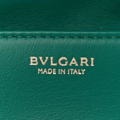 Bulgari Metallic Calfskin Serpenti Cabochon Micro Bag Emerald Green 6 of 10