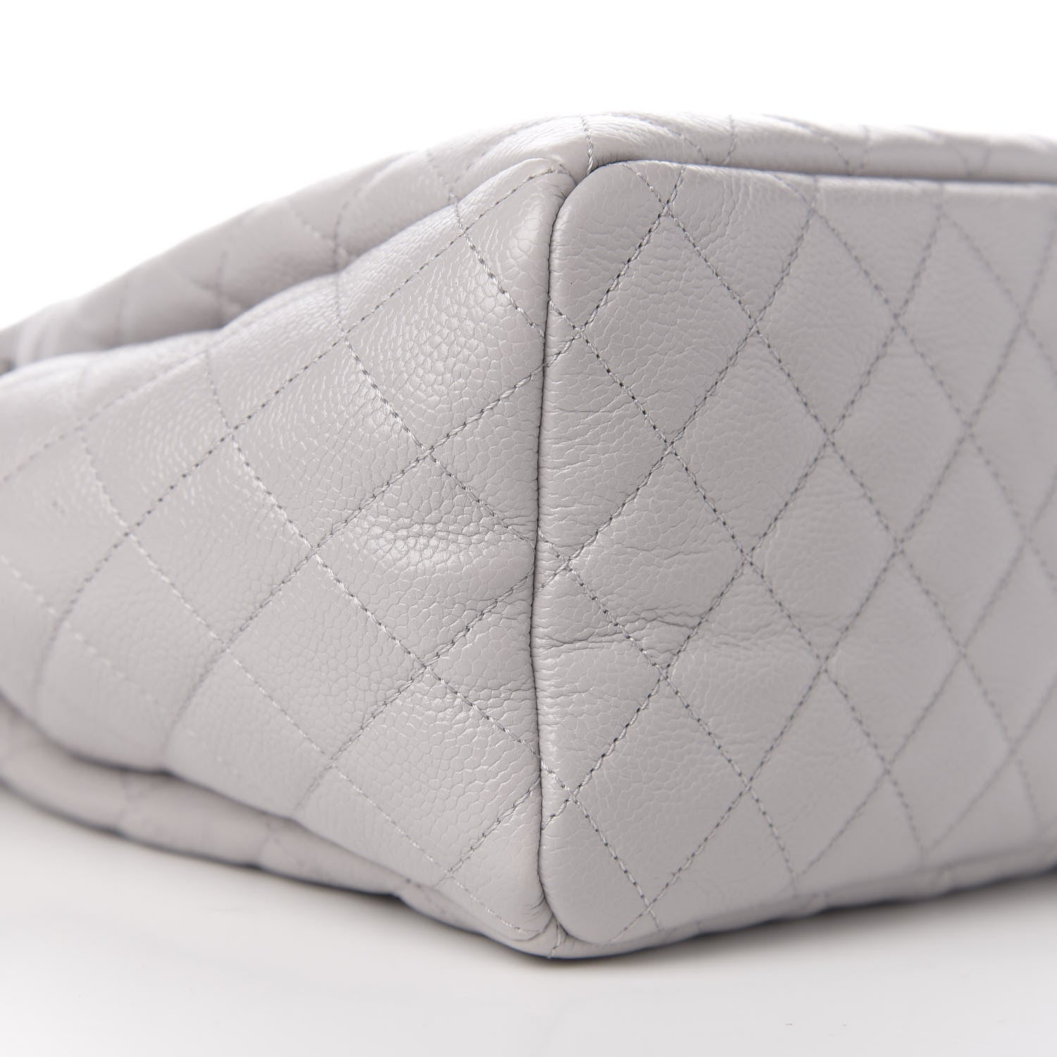 Chanel Caviar Quilted Small Chain Bucket Bag Light Gray 7 of 9