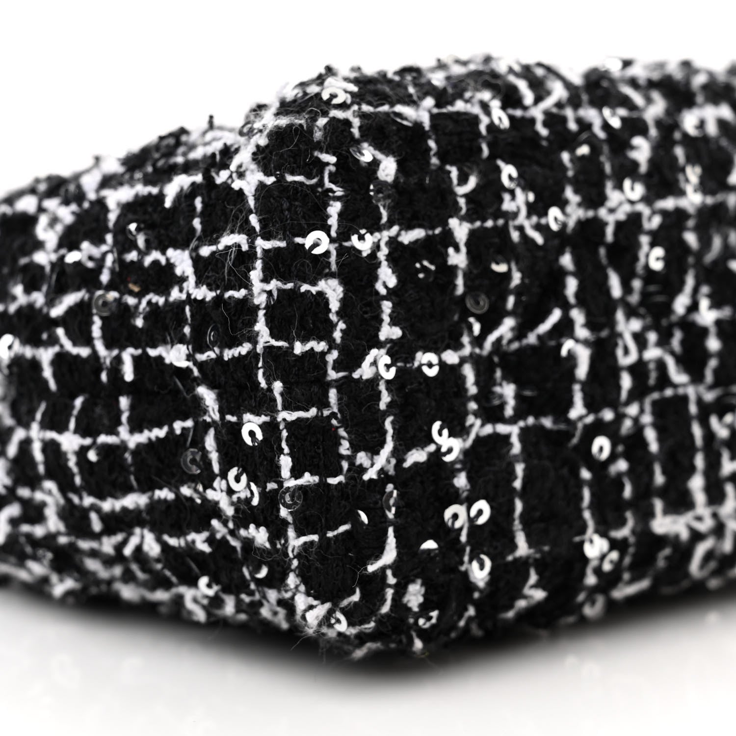 Chanel Tweed Quilted Nano Kelly Shopper Black White 9 of 12