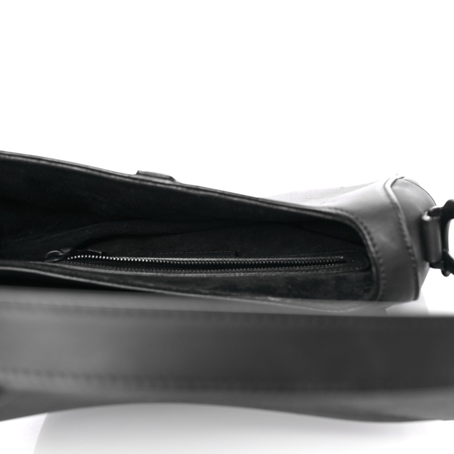Ultra Matte Calfskin Saddle Bag Black