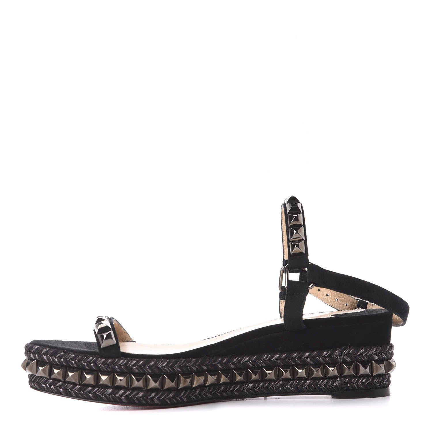 Christian Louboutin Suede Cataclou 60 Platform Sandals 41 Black 1 of 8
