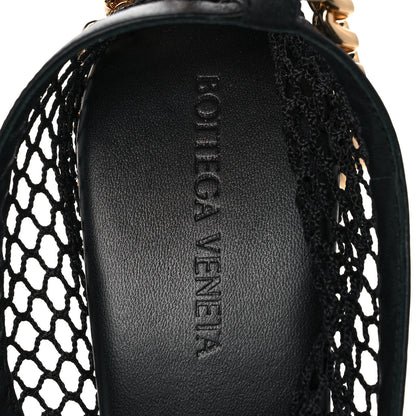Bottega Veneta Mesh Nappa Chunky Chain Sandals 38.5 Black 7 of 8