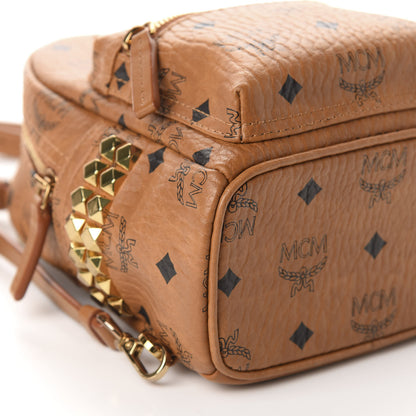 MCM Visetos Side Stud X-Mini Stark Backpack Cognac 5 of 8