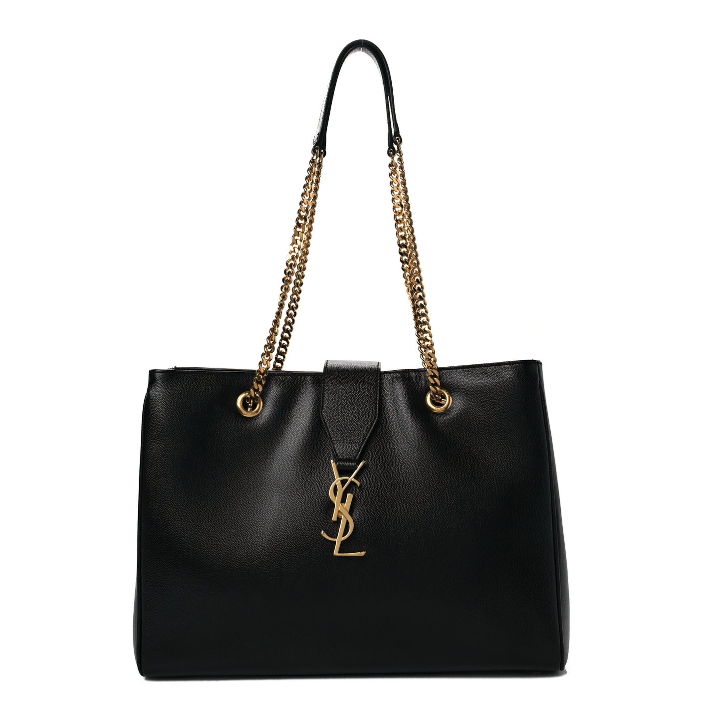Grain De Poudre Classic Monogram Shopping Bag Black