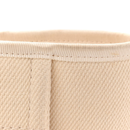 Chanel Canvas Pearl Large Deauville Tote Ecru Beige 11 of 11