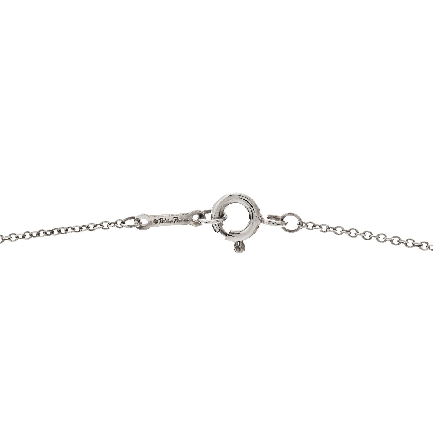 Tiffany Sterling Silver Pearl Paloma Picasso Olive Leaf Pendant Necklace 5 of 5