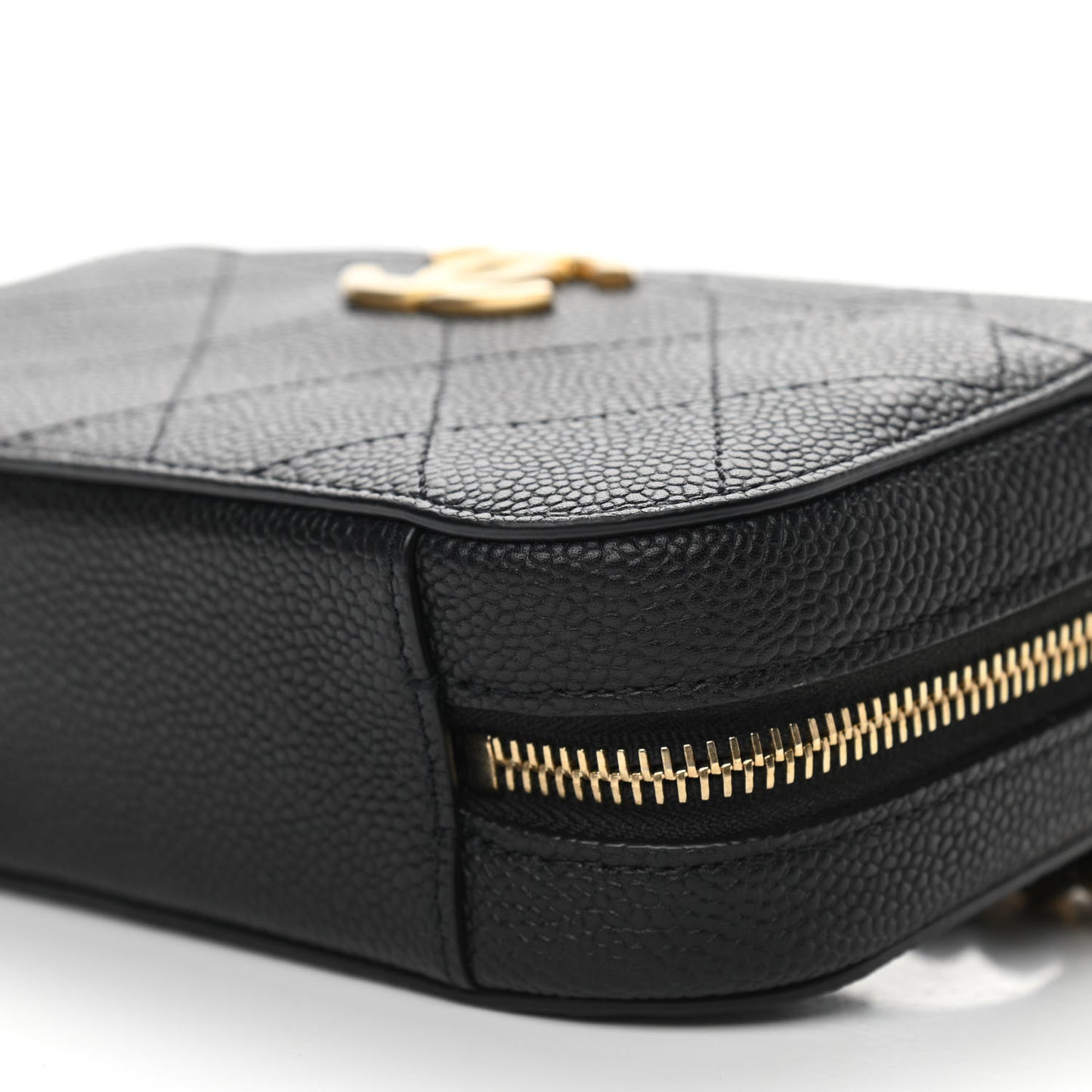 Caviar Quilted Waist Bag Black