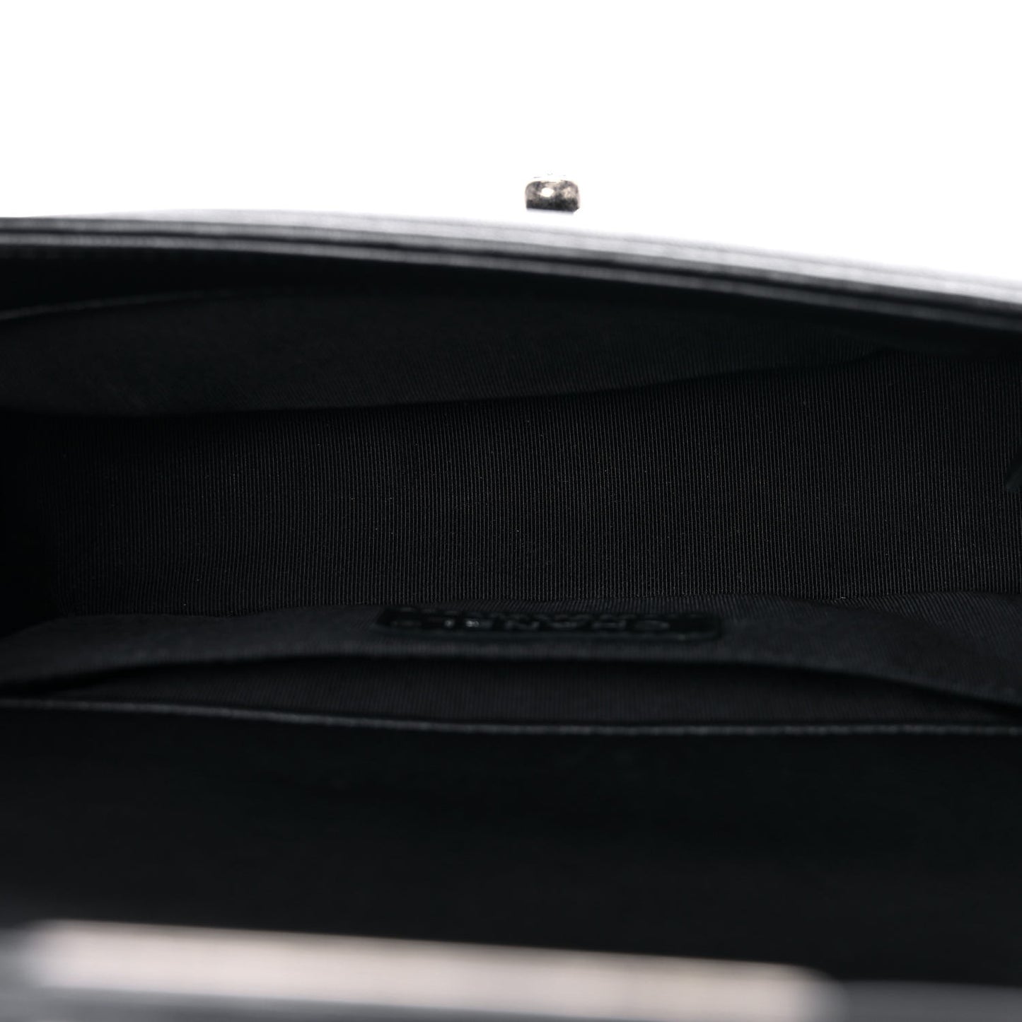 Lambskin Quilted Small Boy Flap Black