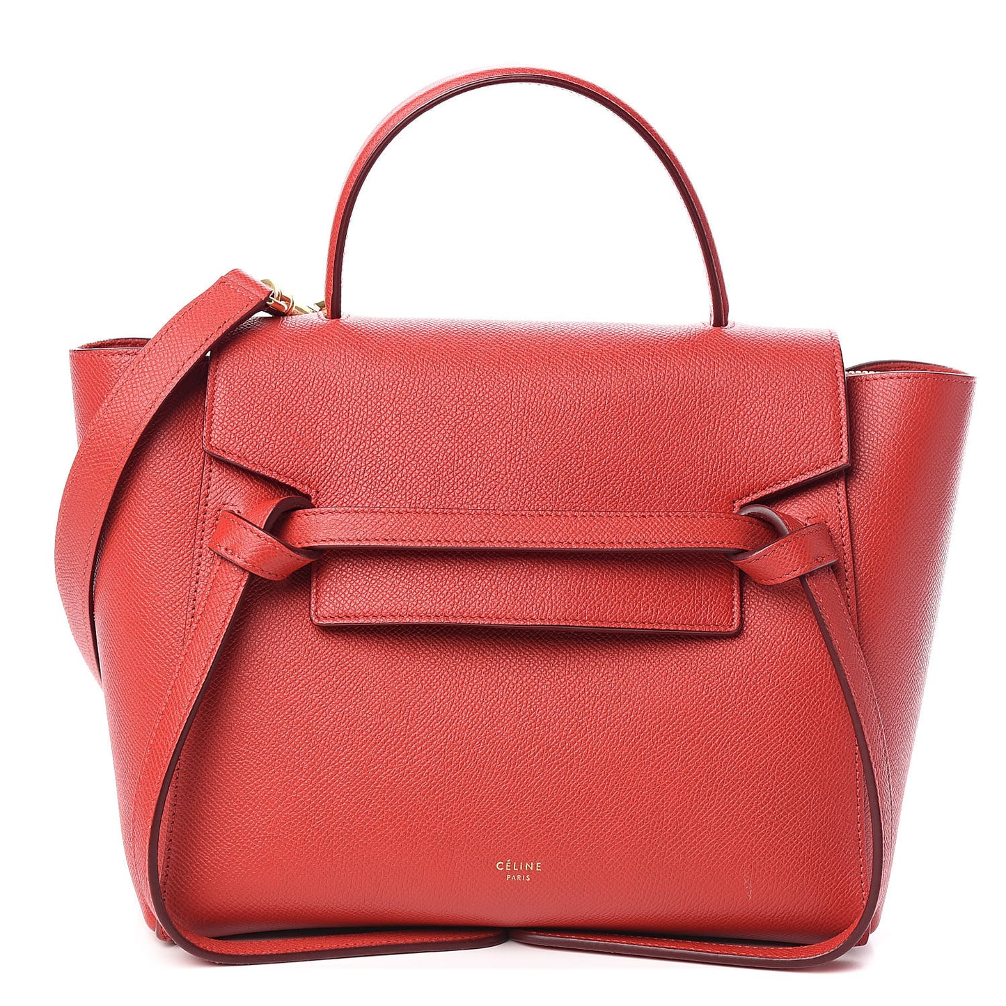 Grained Calfskin Mini Belt Bag Coquelicot