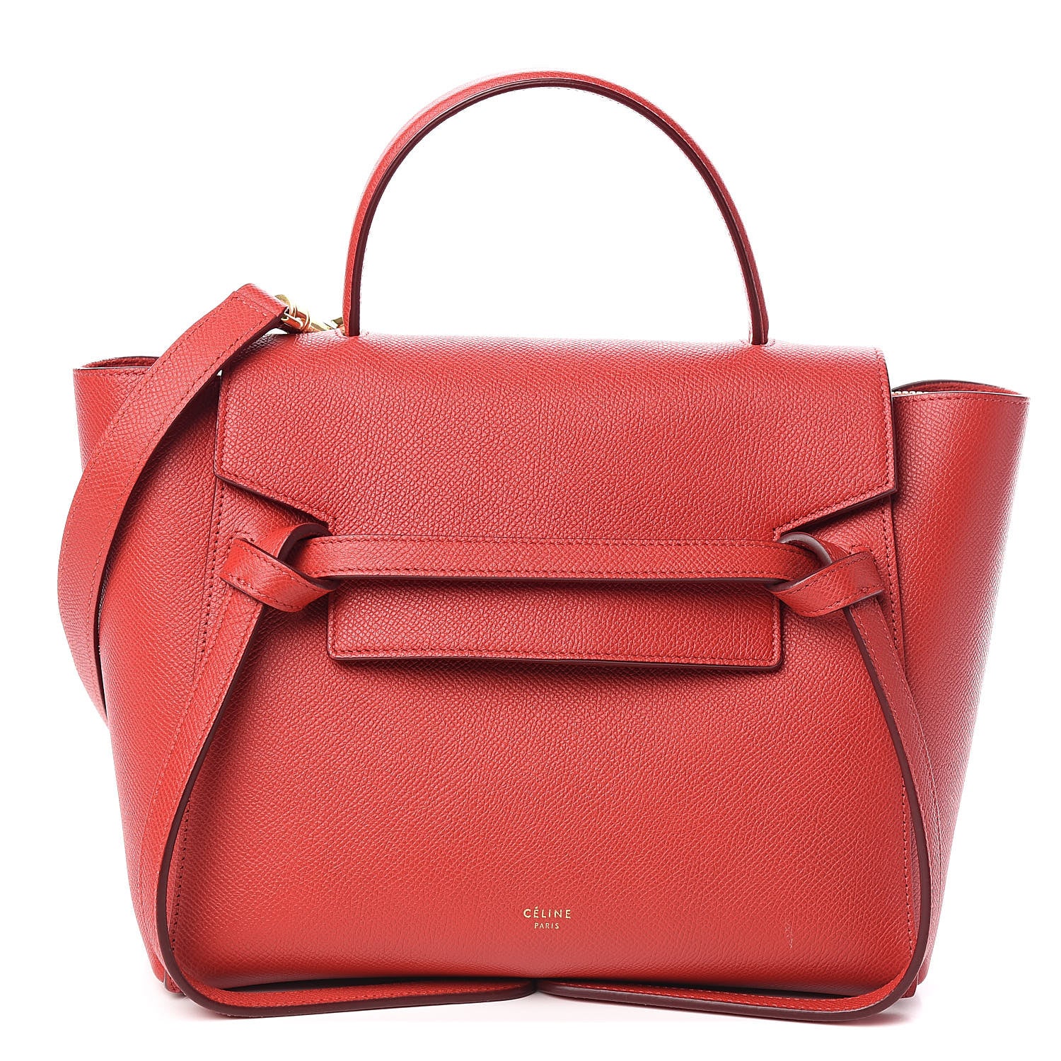 Celine Grained Calfskin Mini Belt Bag Coquelicot 1 of 9