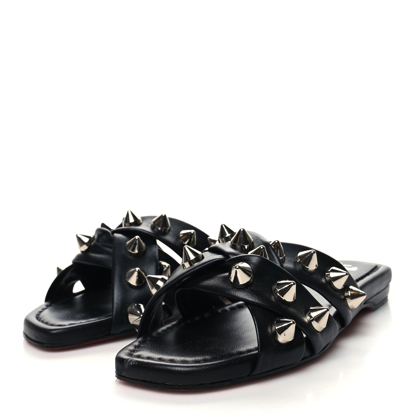 Calfskin Miss Spika Club Sandals 37 Black