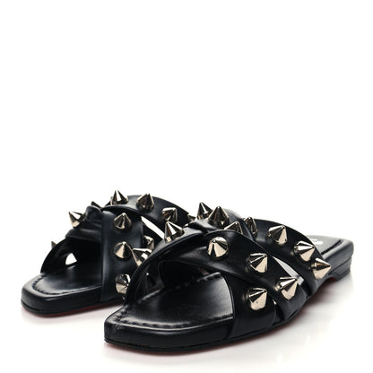 Christian Louboutin Calfskin Miss Spika Club Sandals 37 Black 3 of 8