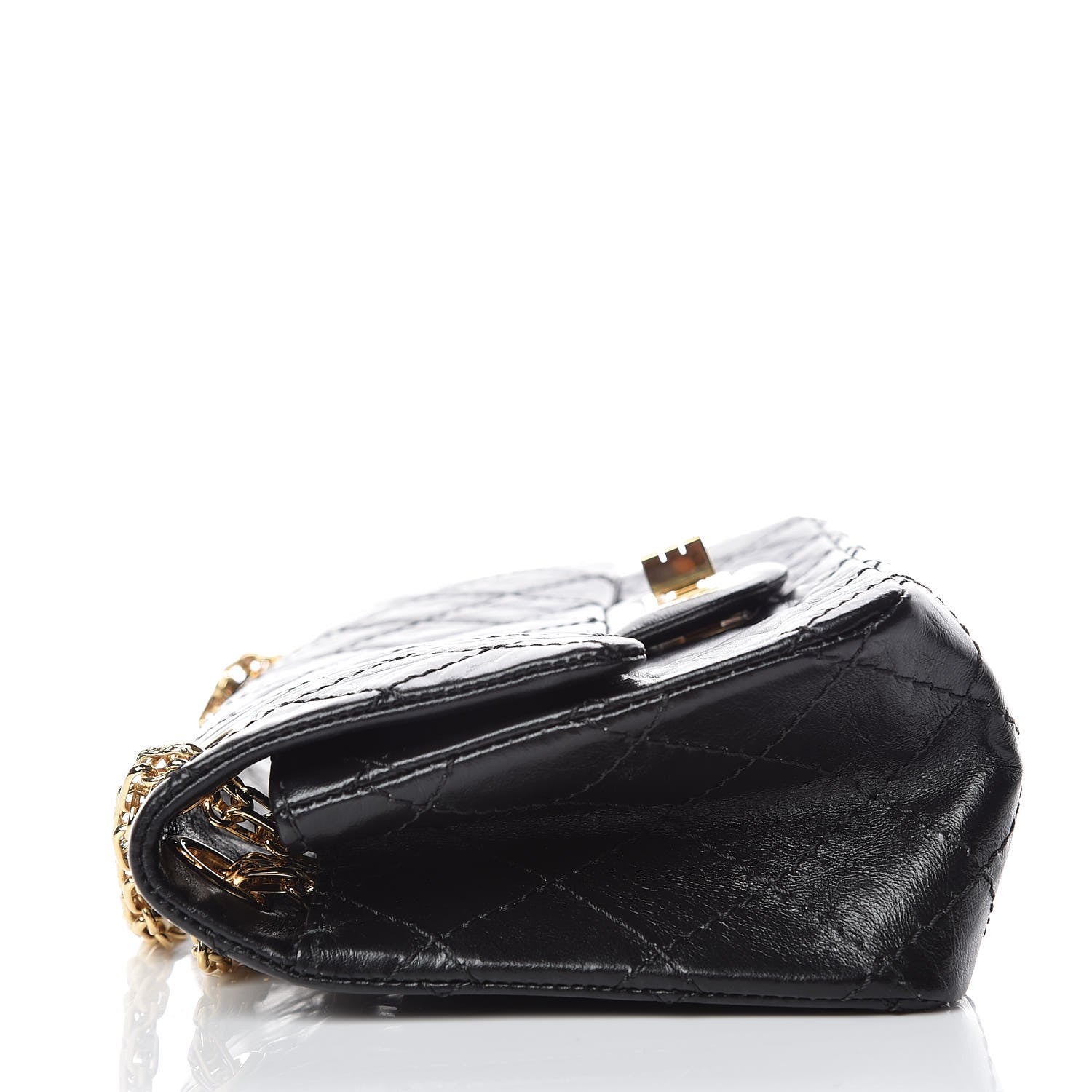 Chanel Aged Calfskin Quilted 2.55 Reissue Mini Flap Black 10 of 11