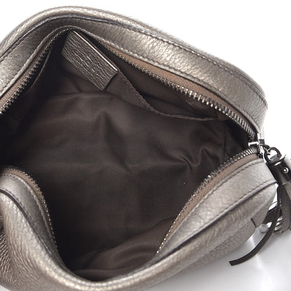Gucci Metallic Pebbled Calfskin Medium Soho Cosmetic Case Sasso 5 of 9