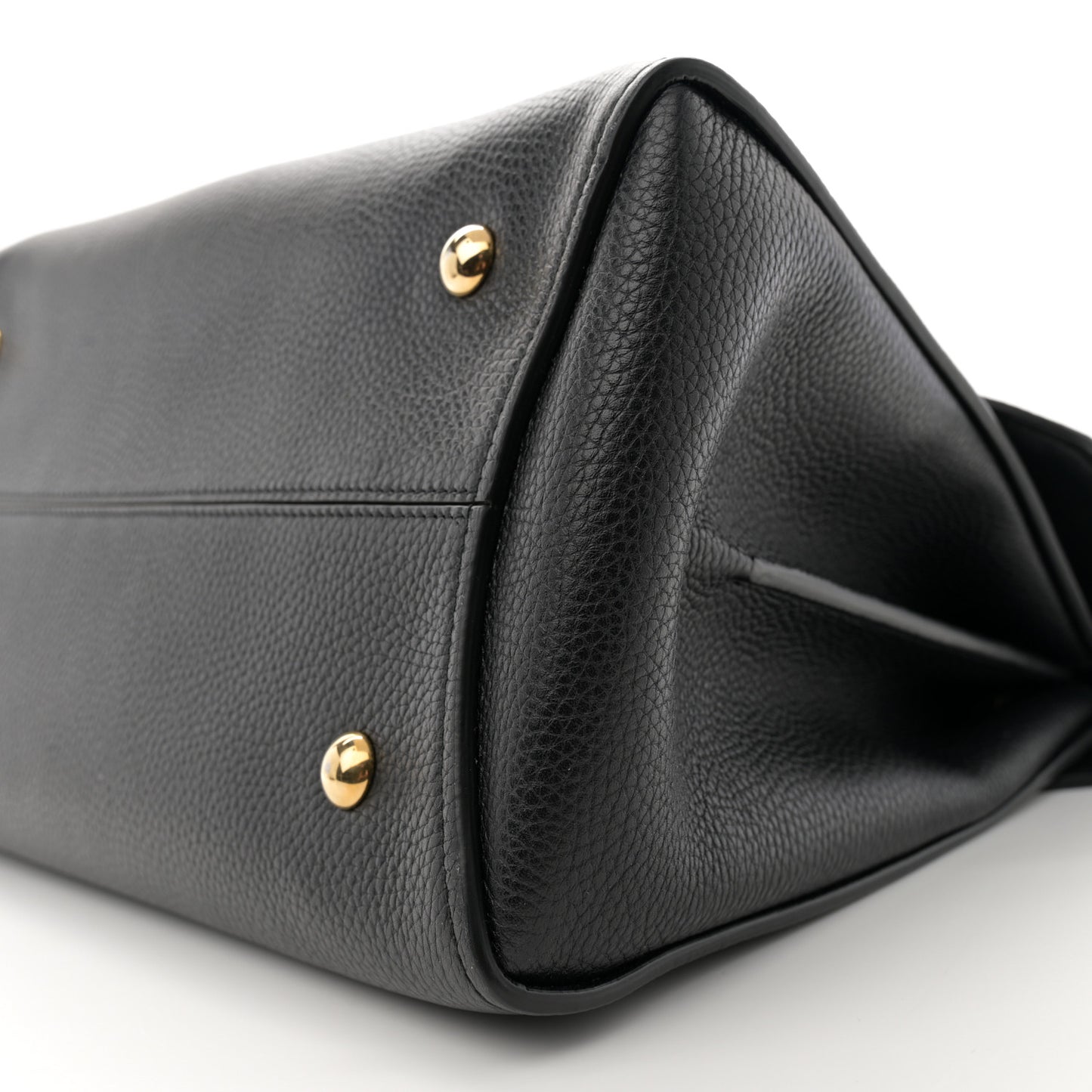 Calfskin Medium Margot Top Handle Satchel Black