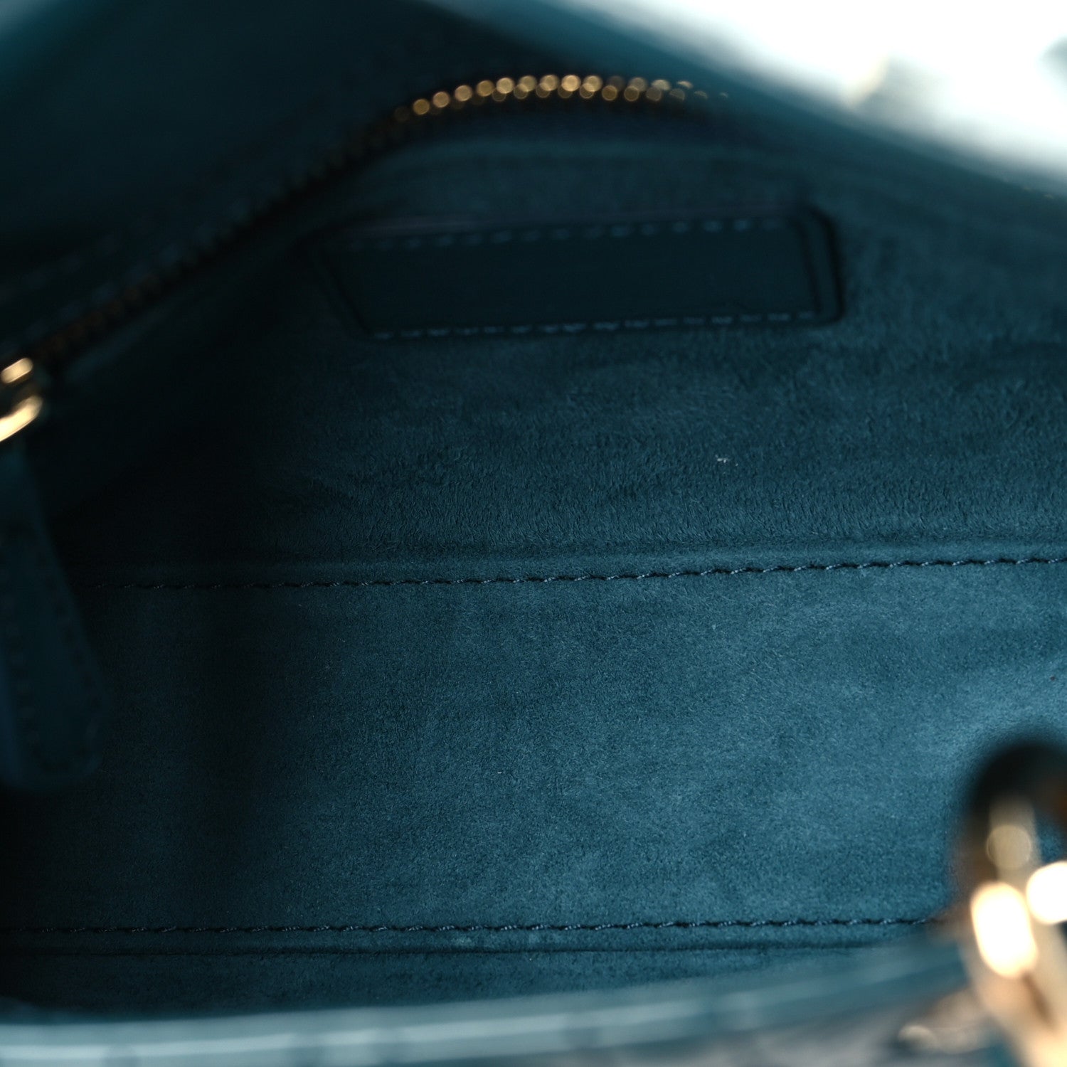 Christian Dior Patent Cannage Mini Lady Dor Blue 5 of 10