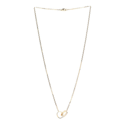 Cartier 18K Yellow Gold Diamond Interlocking LOVE Necklace 3 of 5