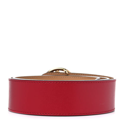 Fendi Vitello Liberty F is Fendi Bi-Color Reversible Belt 80 Fragola Miele Scuro 2 of 6