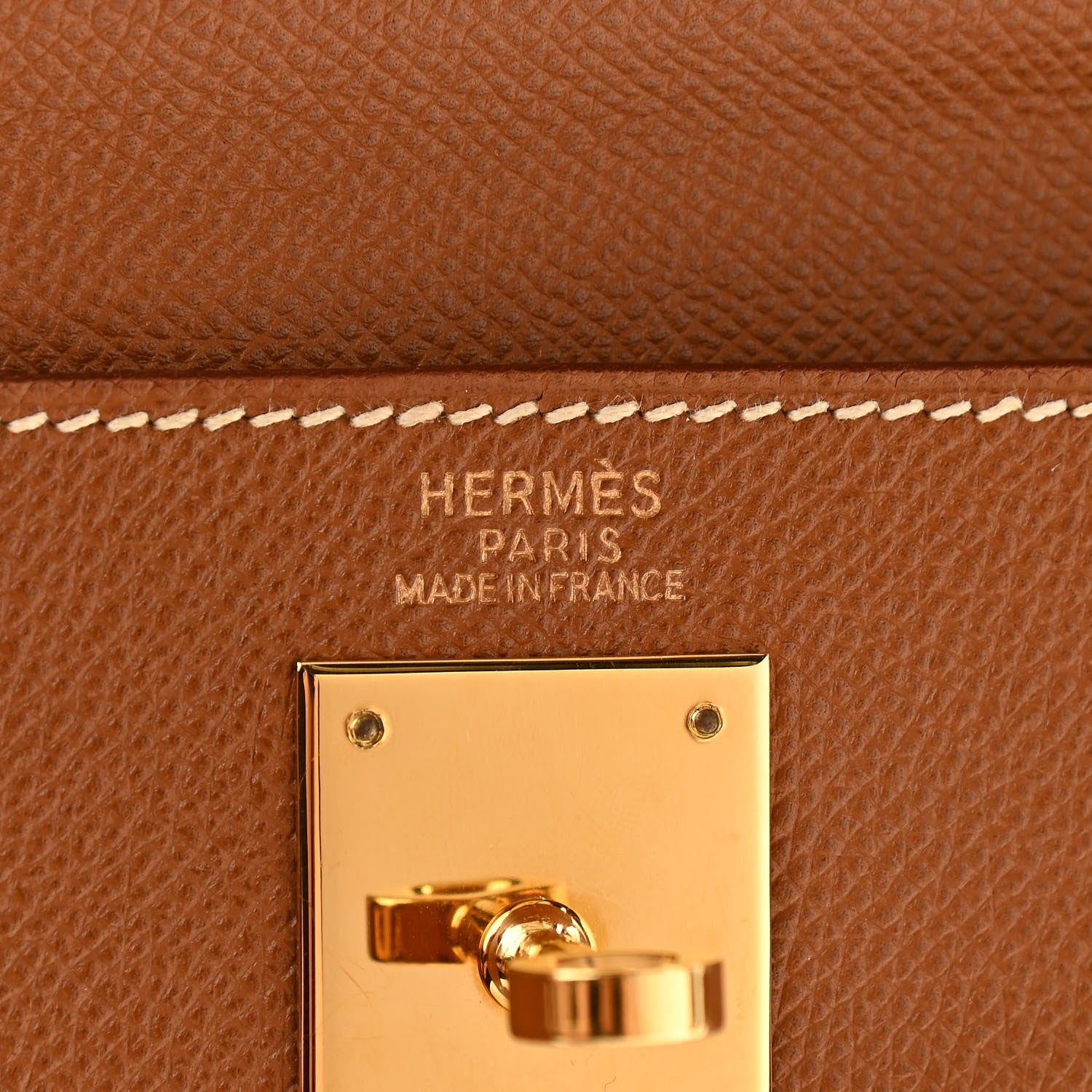Hermes Courchevel Kelly Retourne 32 Gold 6 of 12