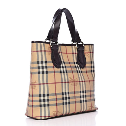 Burberry Haymarket Check Small Onslow Tote Chocolate 3 of 14