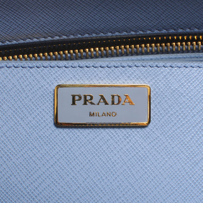 Prada Saffiano Lux Large Galleria Double Zip Tote Astrale 7 of 9