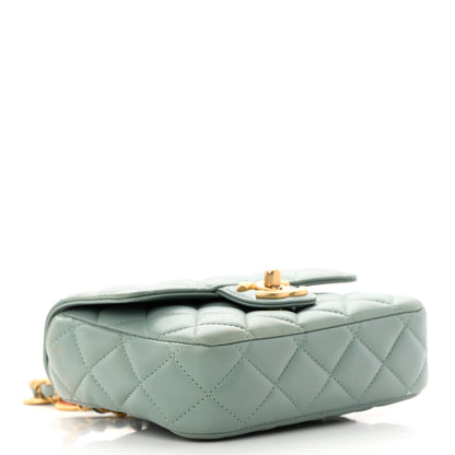 Chanel Lambskin Quilted Casino Chips Mini Square Flap Grey 4 of 13