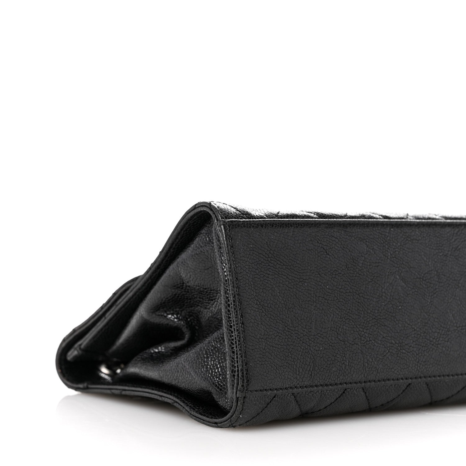 Chanel Crumpled Grained Calfskin Jumbo CC Crave Flap Black 9 of 12