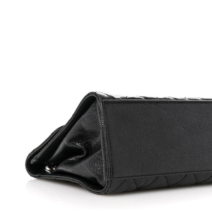 Chanel Crumpled Grained Calfskin Jumbo CC Crave Flap Black 9 of 12
