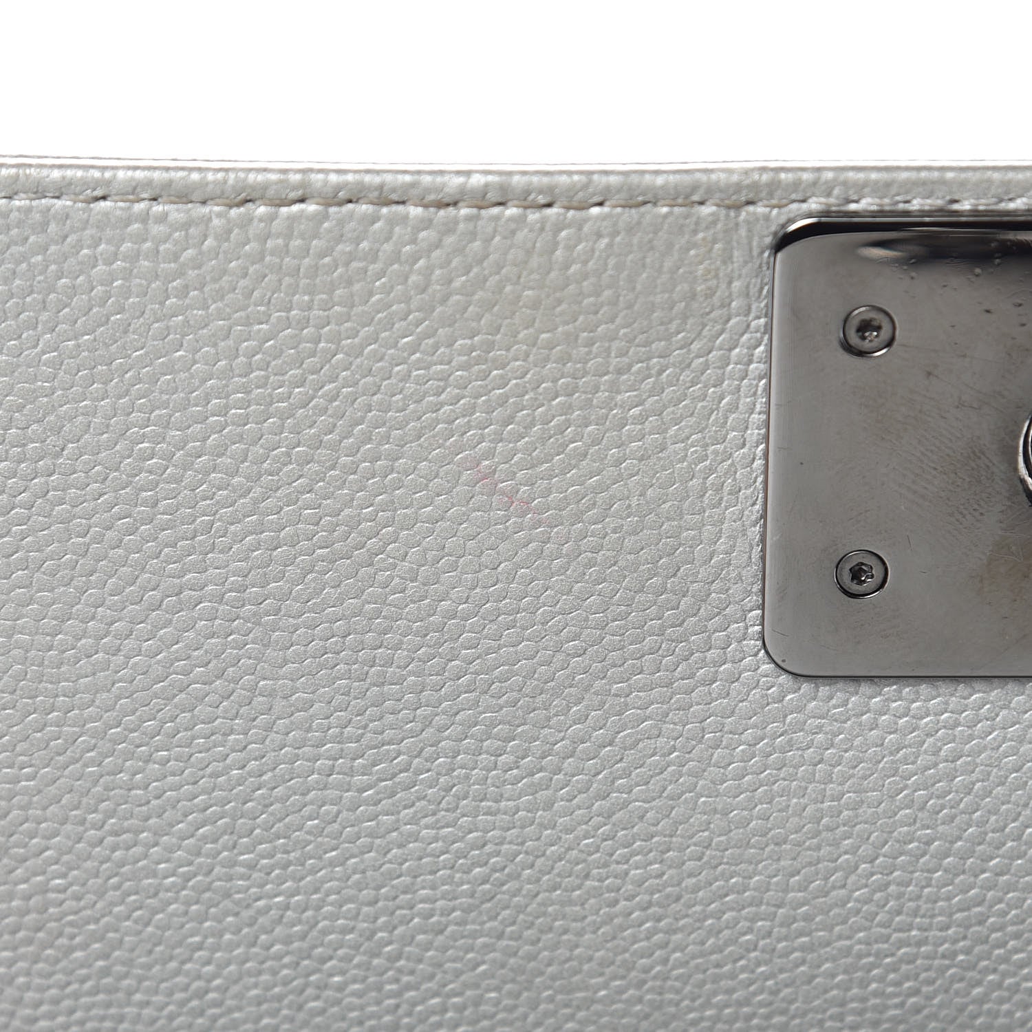 Chanel Metallic Caviar Quilted Medium Boy Flap Silver 15 of 15