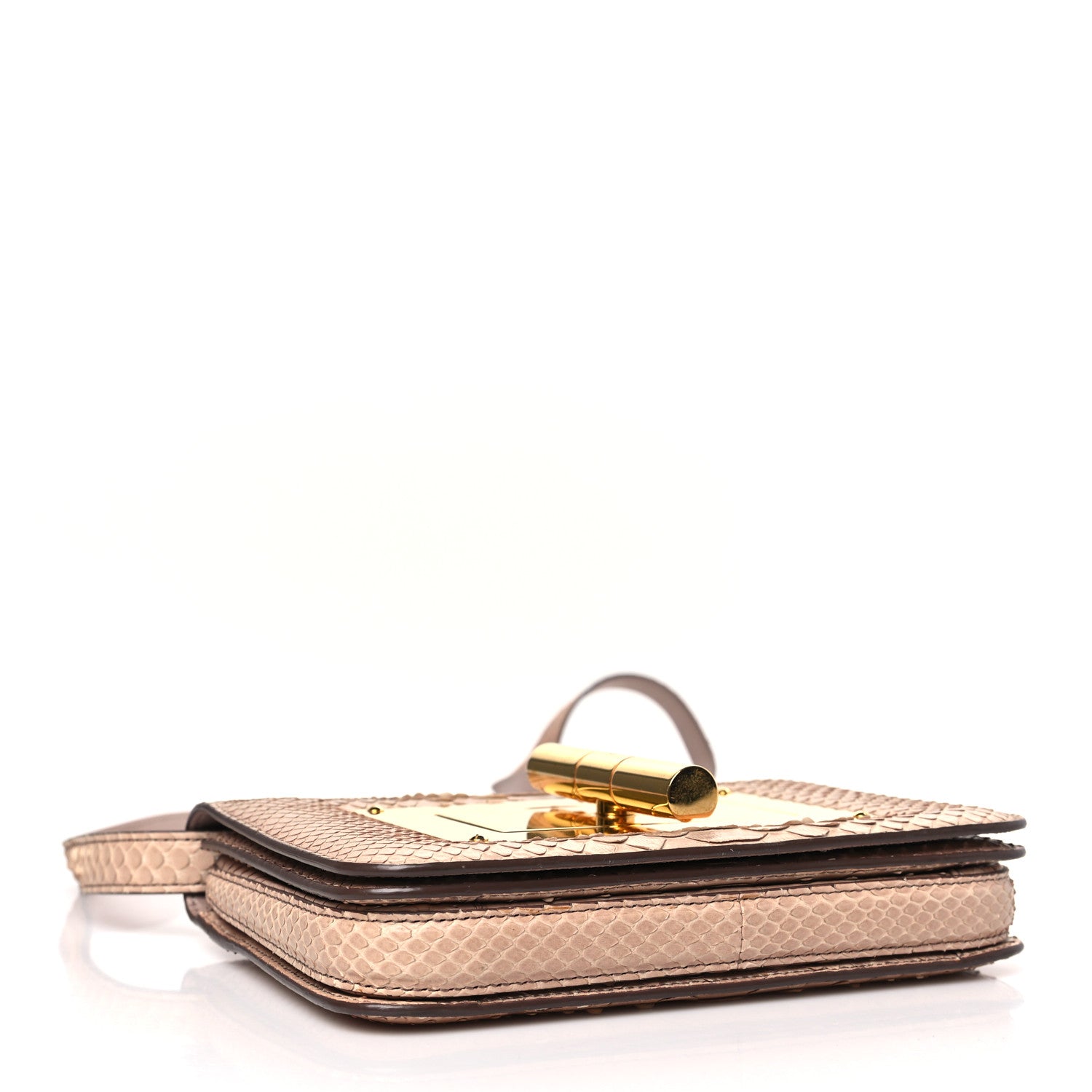 Tom Ford Snakeskin Medium Natalia Shoulder Bag Beige 4 of 10