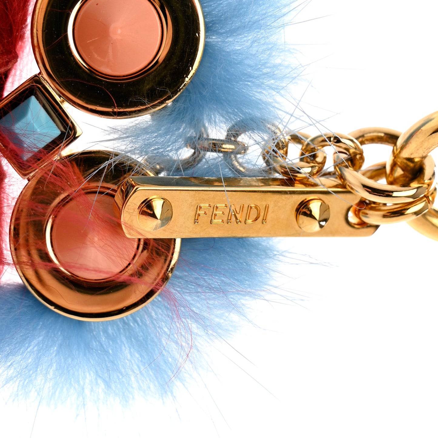 Mink Alpaca Fur Hypnoteyes Teen Witches Bag Charm Burgundy Multicolor