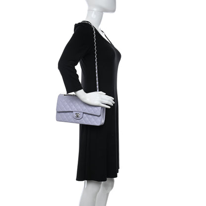 Chanel Caviar Quilted Medium Double Flap Light Purple 2 of 12