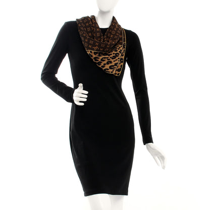 Louis Vuitton Silk Leopard Monogram Square Scarf 3 of 6