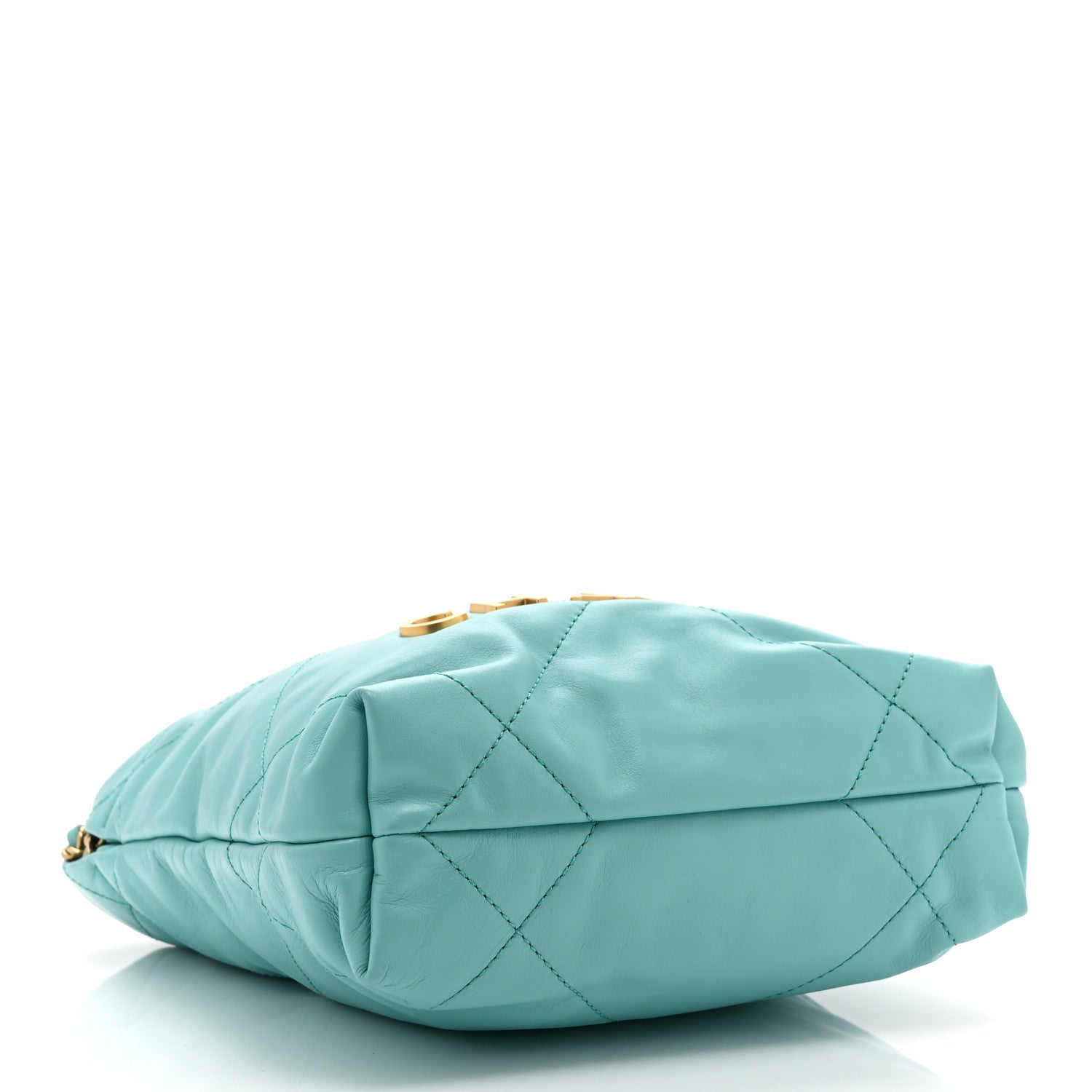 Chanel Shiny Calfskin Quilted Mini Chanel 22 Turquoise 4 of 10