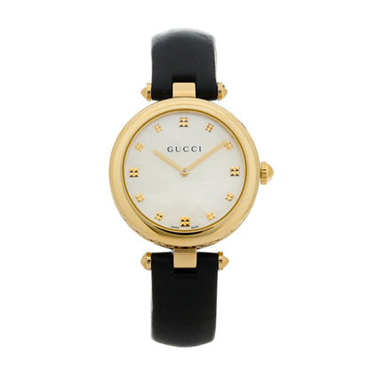 Gucci Stainless Steel Calfskin Mother of Pearl 32mm Diamantissima Quartz Watch 1 of 5