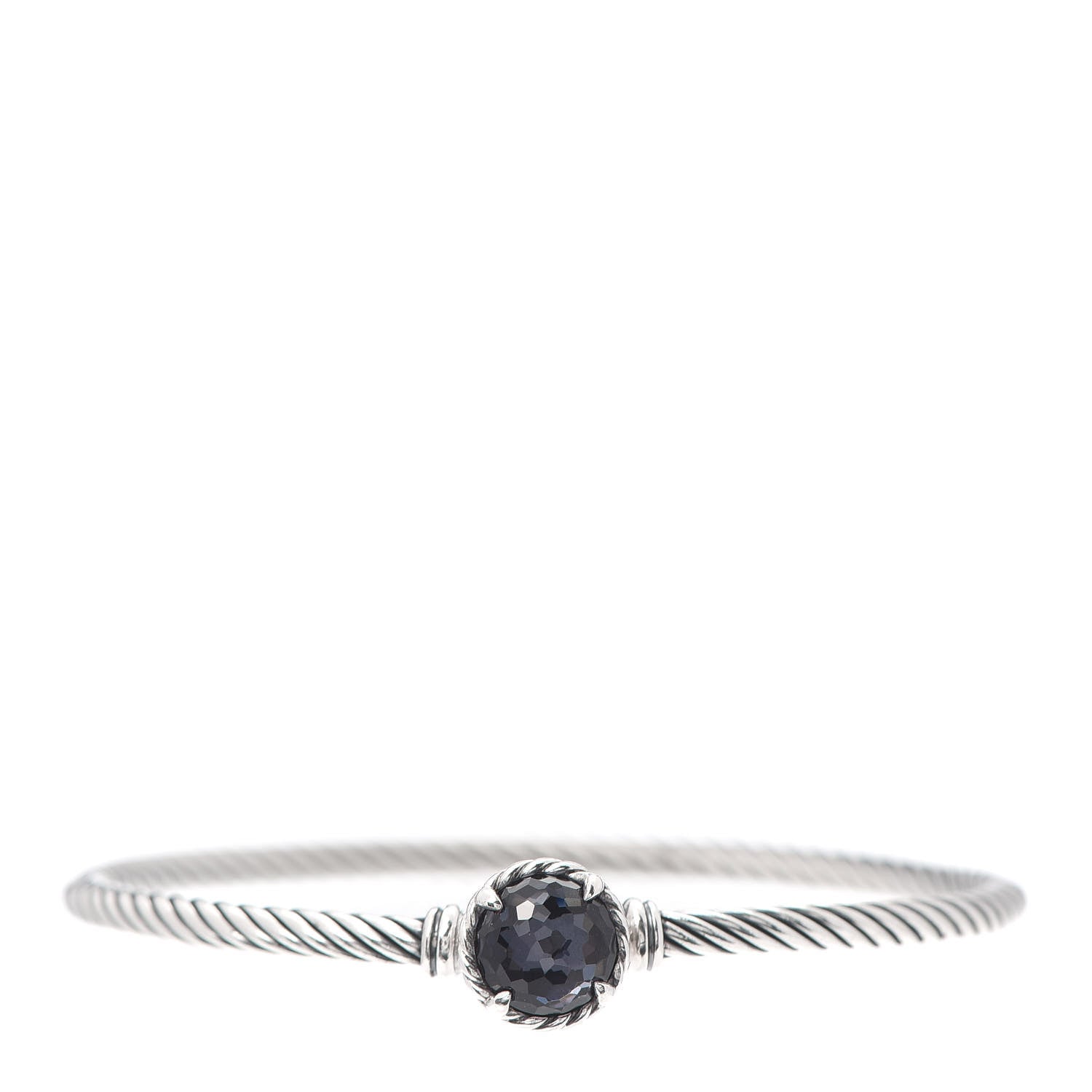 David Yurman Sterling Silver Black Orchid 3mm Chatelaine Bracelet 1 of 4