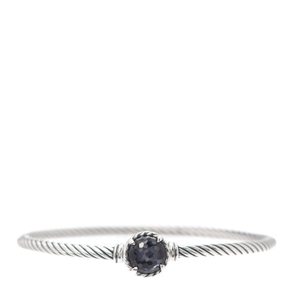 David Yurman Sterling Silver Black Orchid 3mm Chatelaine Bracelet 1 of 4