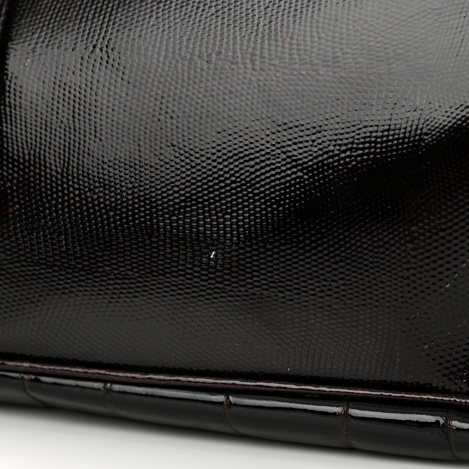 Christian Dior Patent Crocodile Embossed Medium Gaucho Double Saddle Bag Dark Brown 11 of 11