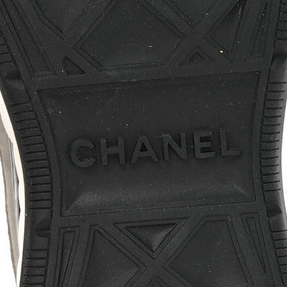 Chanel Fabric Suede CC Sneakers 39 White Light Grey Pink 8 of 10