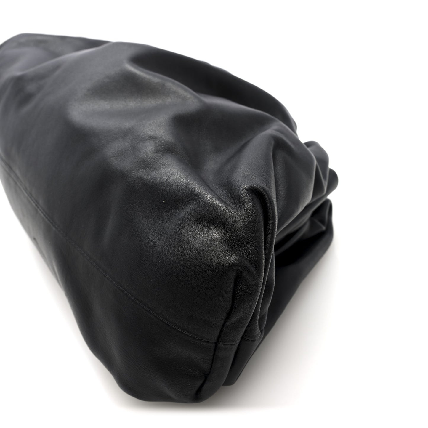 Smooth Butter Calf The Pouch Oversized Clutch Black