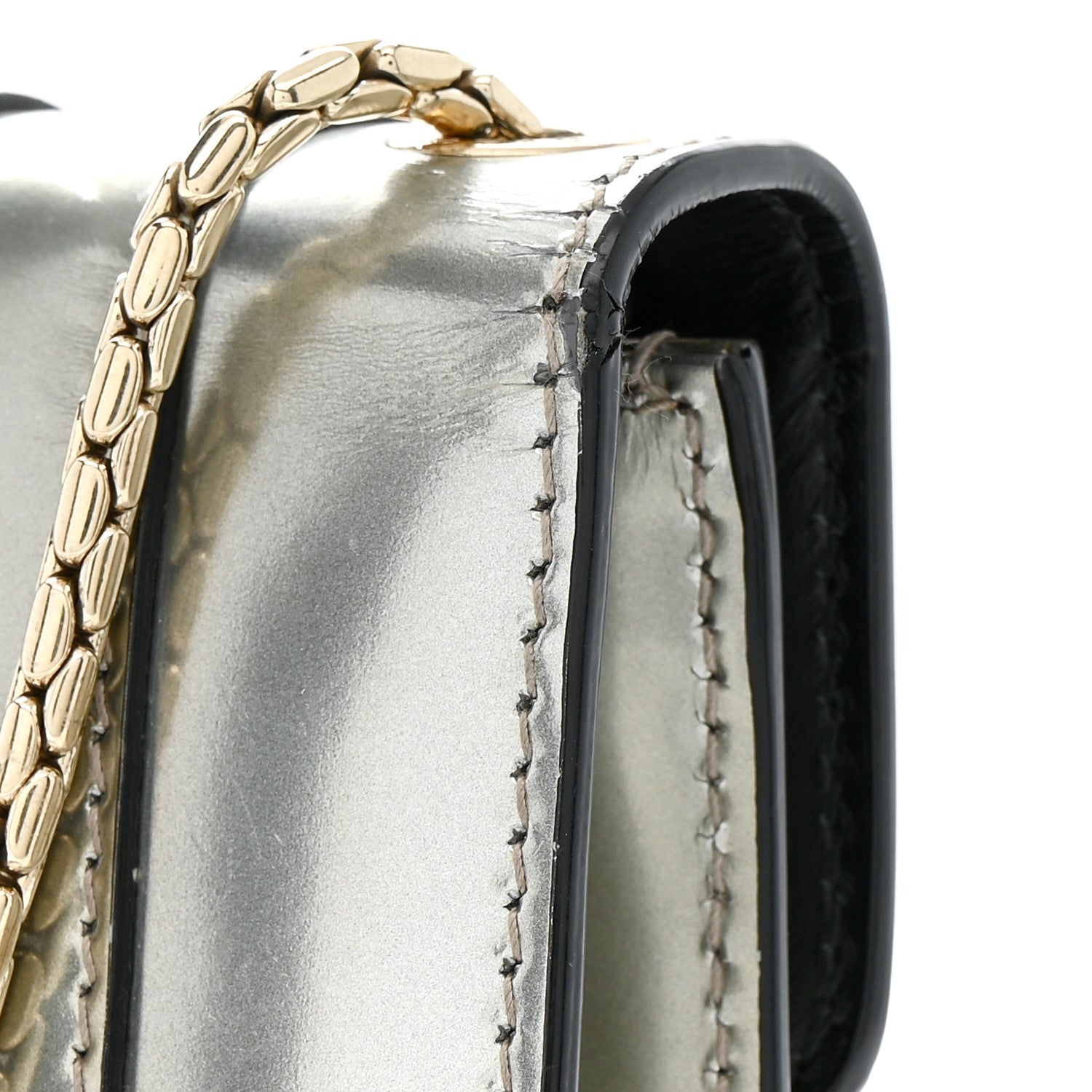 【廃盤レア】希少 BVLGARI ブルガソリッドパフューム☆純銀シルバー925 Bulgari Metallic Calfskin Serpenti Forever Small Shoulder Bag
