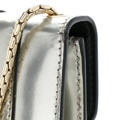 Bulgari Metallic Calfskin Serpenti Forever Small Shoulder Bag Silver 11 of 15