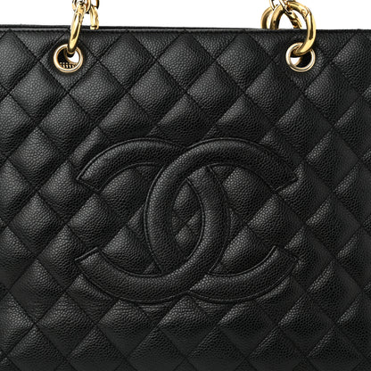 Chanel Caviar Quilted Grand Shopping Tote GST Black 8 of 10